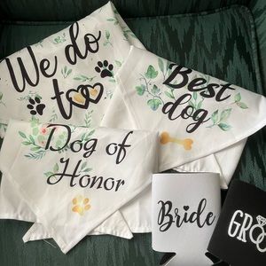 3 per bandanas and Bride/Groom drink holders